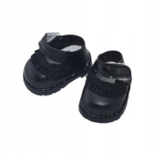 Stilvolle schwarze Schuhe für 17-cm-Puppen – perfekte Accessoires für kreatives Spielen