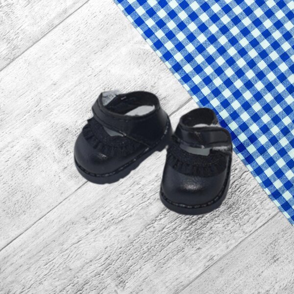 Stijlvolle zwarte schoenen voor poppen van 17 cm – perfecte accessoires voor creatief spelen