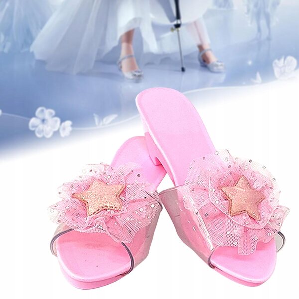 Hellrosa lackierte Prinzessinnenschuhe für Mädchen – leichte und lustige Sandalen