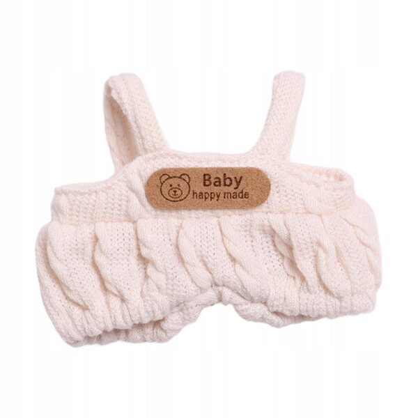 Mini vestiti per bambole romper bianco con dettaglio staccabile per bambini