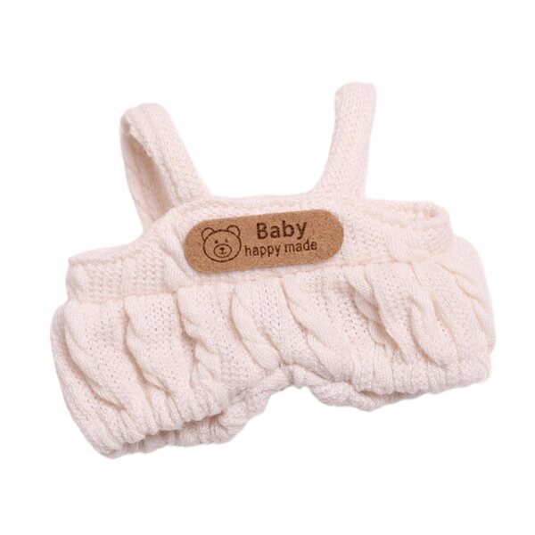 Mini vestiti per bambole romper bianco con dettaglio staccabile per bambini