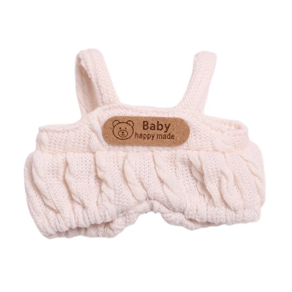 Mini vestiti per bambole romper bianco con dettaglio staccabile per bambini