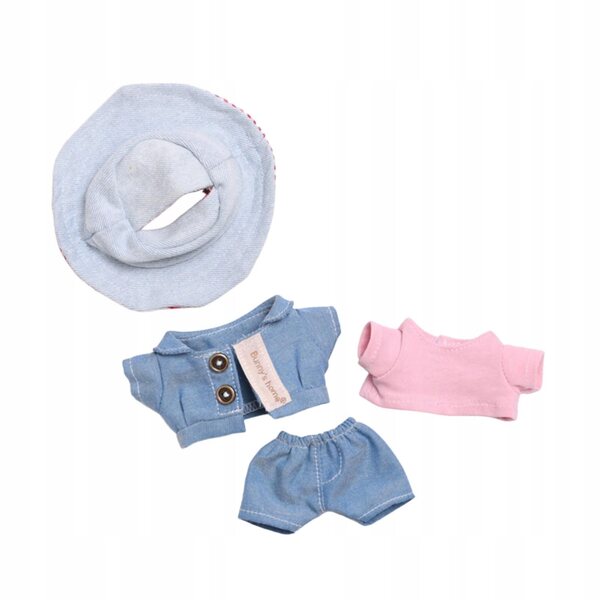 17 cm Puppen-Jeanskleid mit Hut, DIY-Kleidung, Puppenkostüm