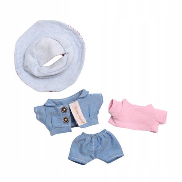17 cm Puppen-Jeanskleid mit Hut, DIY-Kleidung, Puppenkostüm