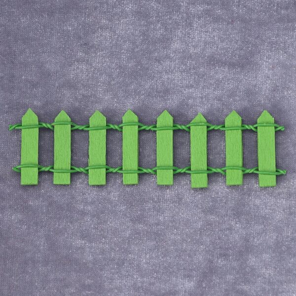 Set 3 Pannelli Recinto in Legno Miniatura per Casa delle Bambole 1:12 Verde