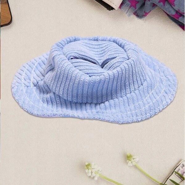 Cappello in velluto blu per bambole da 17 cm, regalo creativo e morbido