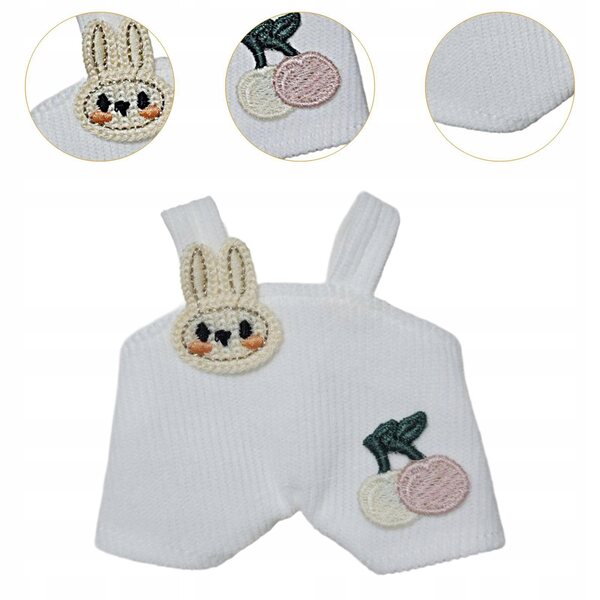 Miniature pantaloni bianchi per bambole da 17 cm, abbigliamento morbido e comodo