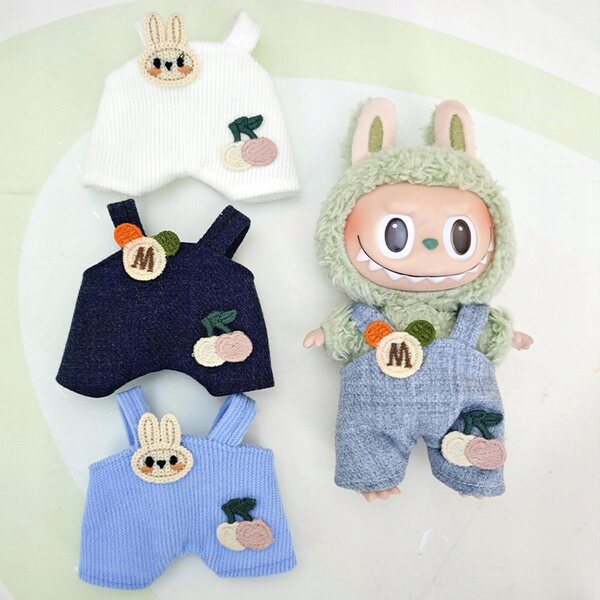 Miniature pantaloni bianchi per bambole da 17 cm, abbigliamento morbido e comodo
