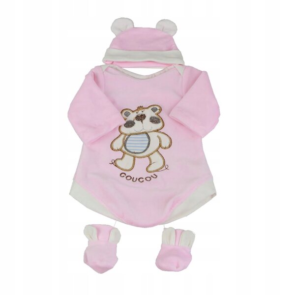 Completo Abbigliamento per Bambole Neonata 16-18'' con Coniglio Rosa Plush