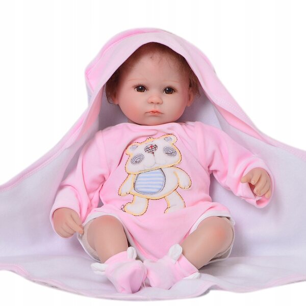 Completo Abbigliamento per Bambole Neonata 16-18'' con Coniglio Rosa Plush