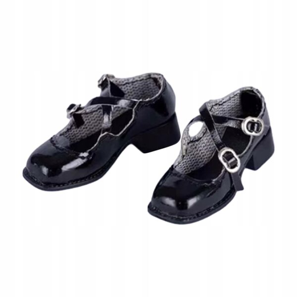 Buty na niskim obcasie Wygodne modne lalki Ubierz dodatek Casual czarny