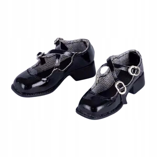 Buty na niskim obcasie Wygodne modne lalki Ubierz dodatek Casual czarny