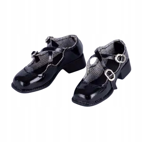 Buty na niskim obcasie Wygodne modne lalki Ubierz dodatek Casual czarny
