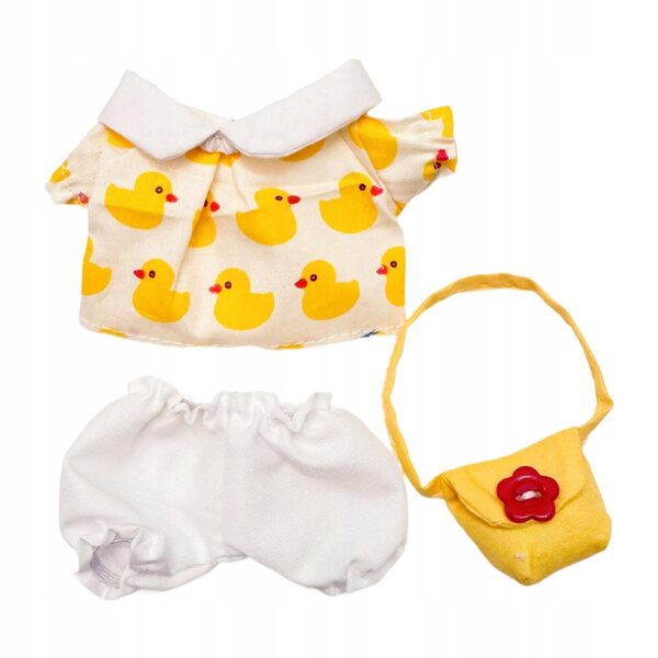 Gelbes Minikleid für 6-Zoll-Puppen – weiche und leicht zu reinigende Kleidung