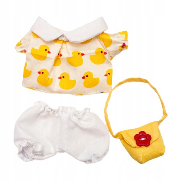 Gelbes Minikleid für 6-Zoll-Puppen – weiche und leicht zu reinigende Kleidung