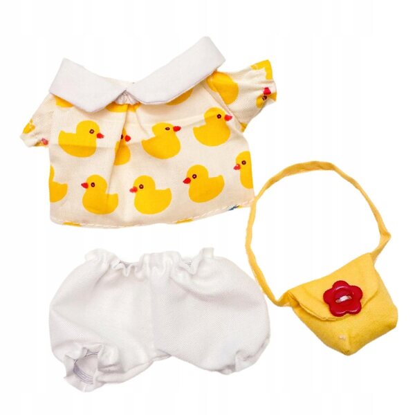 Gelbes Minikleid für 6-Zoll-Puppen – weiche und leicht zu reinigende Kleidung