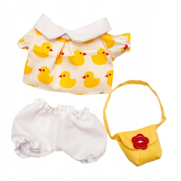 Gelbes Minikleid für 6-Zoll-Puppen – weiche und leicht zu reinigende Kleidung