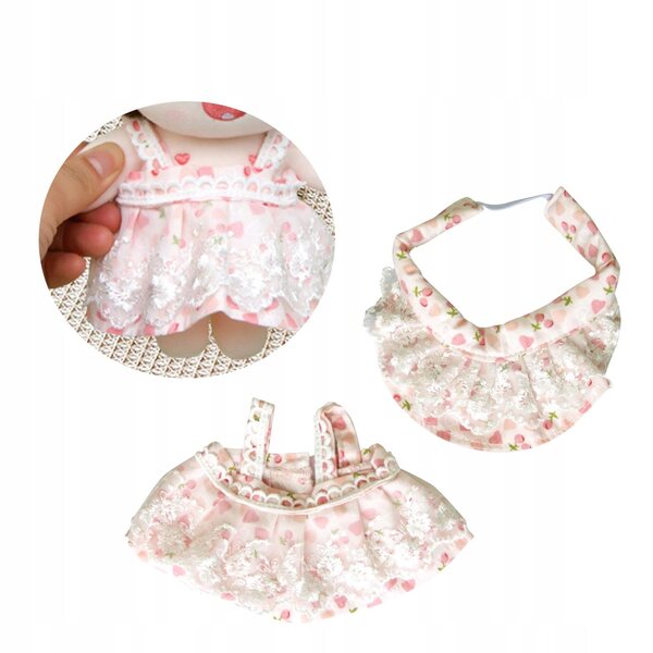 Mini abiti per bambole set 2 pezzi vestito e cappello per bambole 20-25 cm