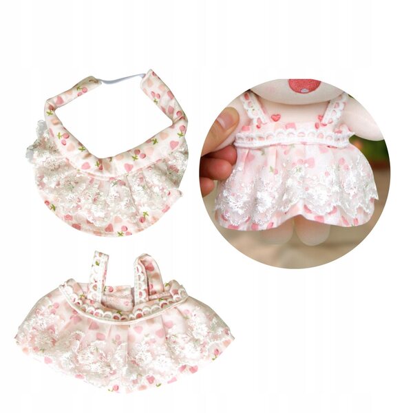 Mini abiti per bambole set 2 pezzi vestito e cappello per bambole 20-25 cm