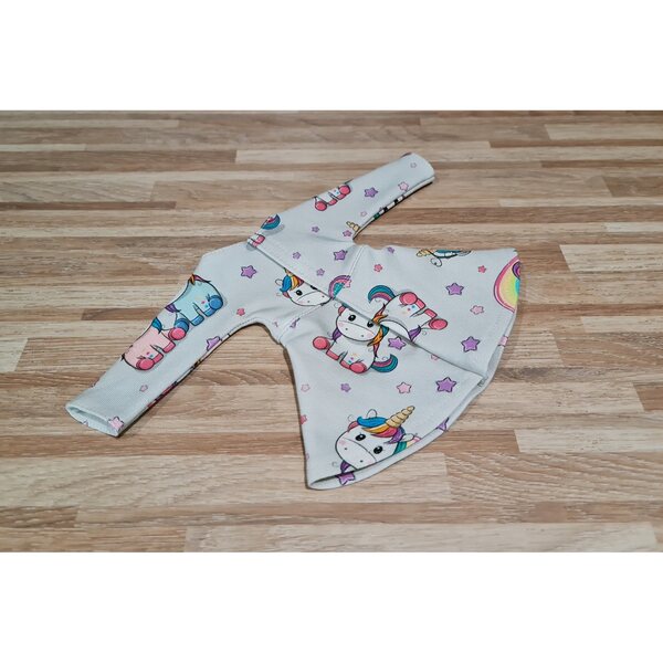 Paola Reina 32 cm Puppenkleid mit bunten Einhörnern und Klettverschluss