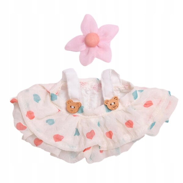 Mini abiti per bambole con accessori capelli bianchi per bambole 15 cm