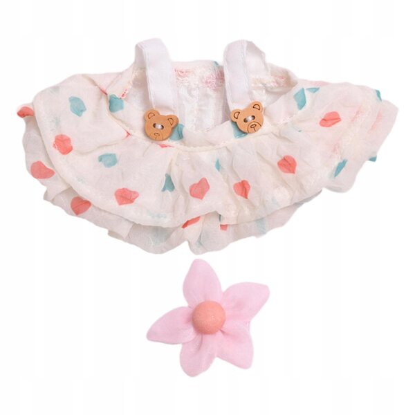 Mini abiti per bambole con accessori capelli bianchi per bambole 15 cm