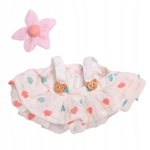 Mini abiti per bambole con accessori capelli bianchi per bambole 15 cm