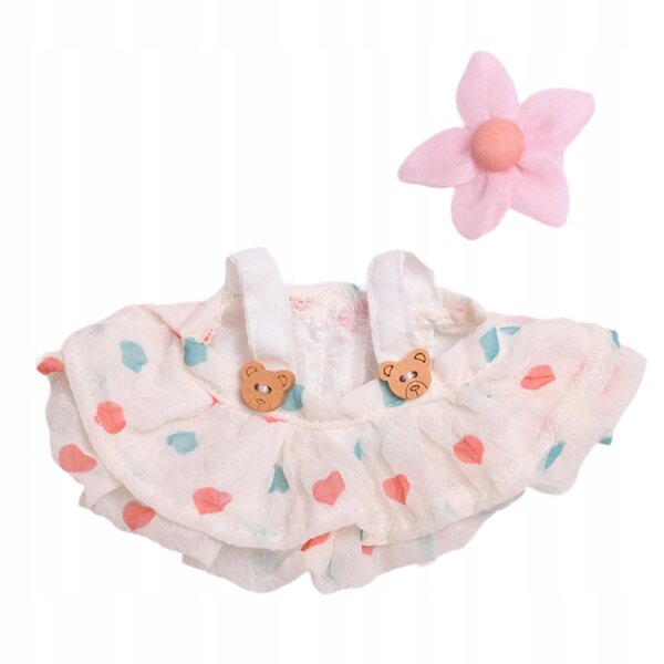 Mini abiti per bambole con accessori capelli bianchi per bambole 15 cm