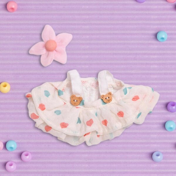 Mini abiti per bambole con accessori capelli bianchi per bambole 15 cm