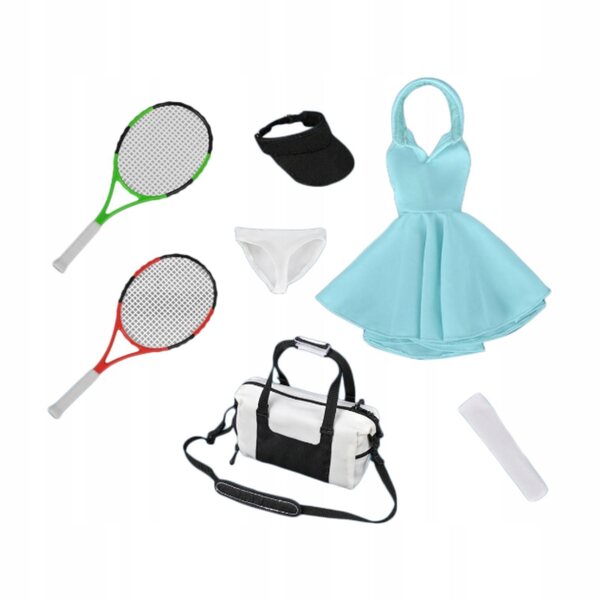 1:6 Tenis-Kleidungsset für weibliche Puppen mit komplettem Zubehör