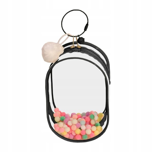 Etui Transparenter Organizer für Puppen 15-18 cm, staubdicht und tragbar, Schwarz