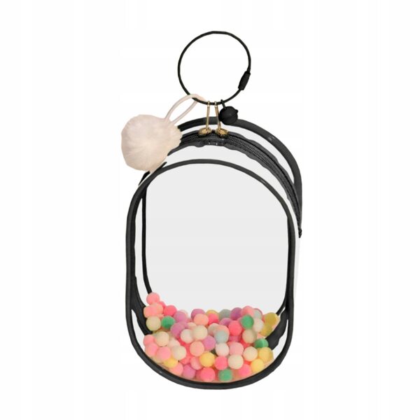 Etui Transparenter Organizer für Puppen 15-18 cm, staubdicht und tragbar, Schwarz