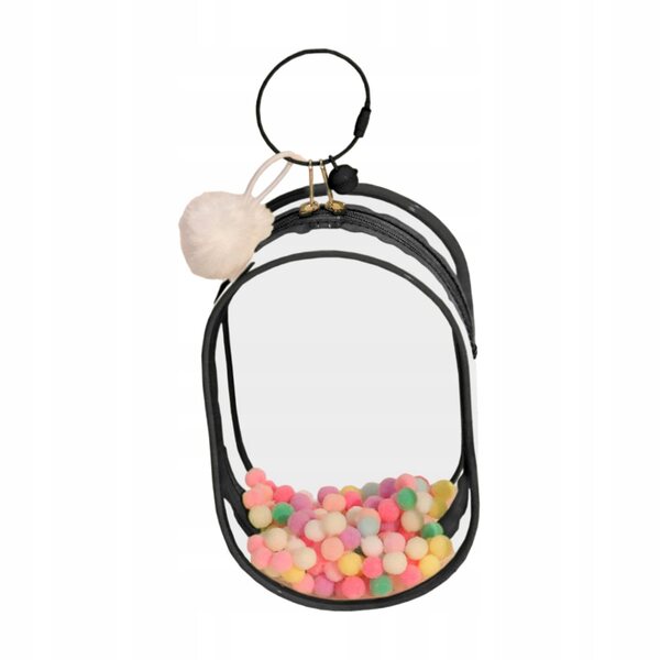 Etui Transparenter Organizer für Puppen 15-18 cm, staubdicht und tragbar, Schwarz