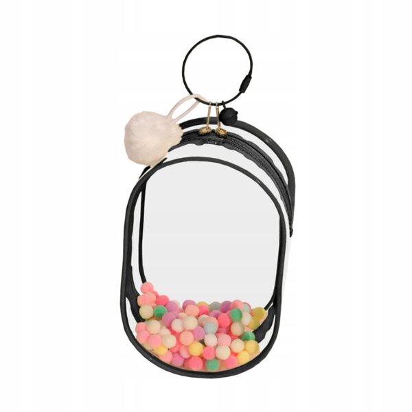 Etui Transparenter Organizer für Puppen 15-18 cm, staubdicht und tragbar, Schwarz