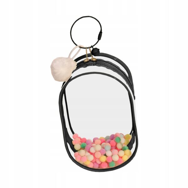Etui Transparenter Organizer für Puppen 15-18 cm, staubdicht und tragbar, Schwarz