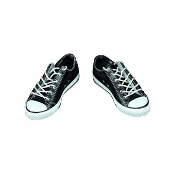 Damen-Leinenschuhe 1/6 schwarze niedrige Sneakers für 12-Zoll-Figuren