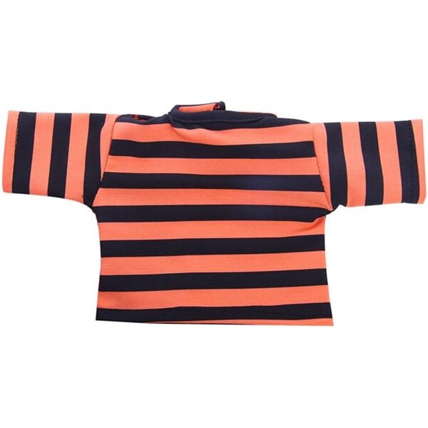 Maglietta a righe arancione per bambola americana da 46 cm - Accessorio moda casual