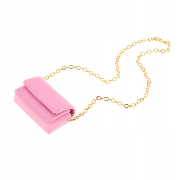 Plecak rosa per bambole 1:6 accessorio moda per bambole 2,5x1,5x9 cm