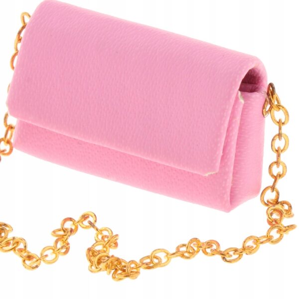 Plecak rosa per bambole 1:6 accessorio moda per bambole 2,5x1,5x9 cm