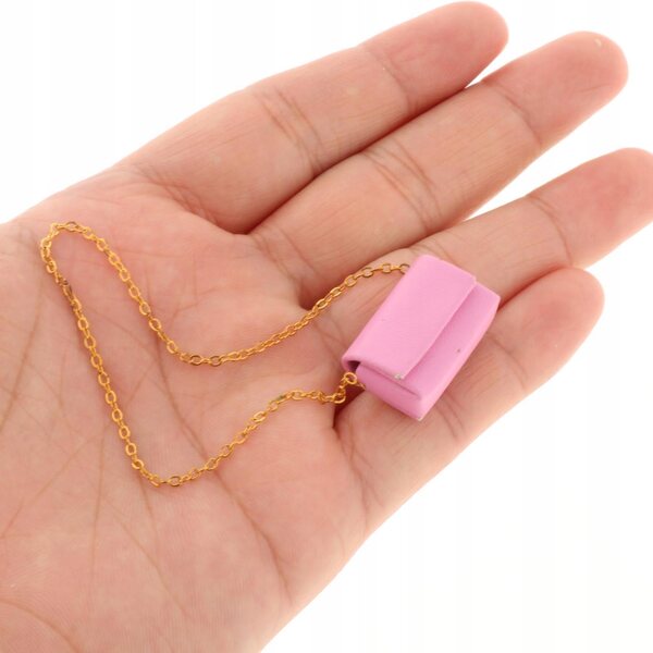 Plecak rosa per bambole 1:6 accessorio moda per bambole 2,5x1,5x9 cm