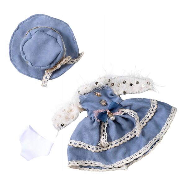 Bekleidungsset für 30 cm große 1/6-Puppen – Kleid, Hut und Unterwäsche