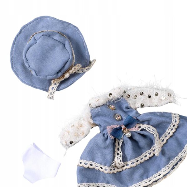 Bekleidungsset für 30 cm große 1/6-Puppen – Kleid, Hut und Unterwäsche