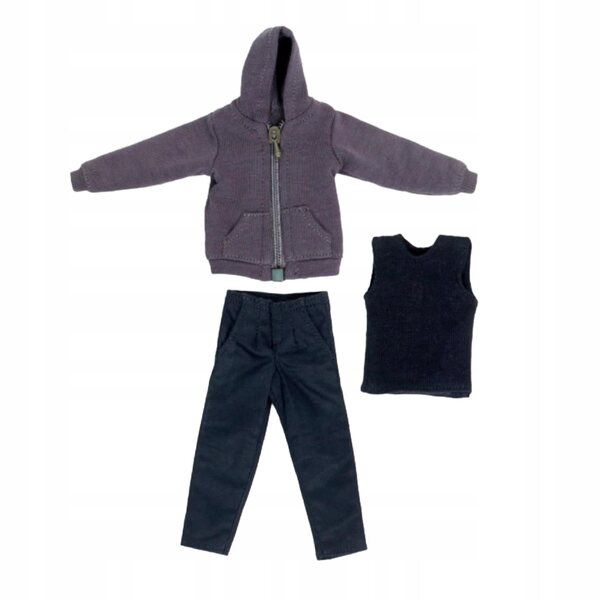 1:12 Miniatur-Kleidungsset Mann Bluza Spodnie Shirt für 6-Zoll-Figuren