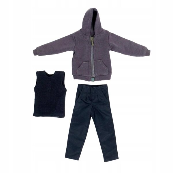 1:12 Miniatur-Kleidungsset Mann Bluza Spodnie Shirt für 6-Zoll-Figuren