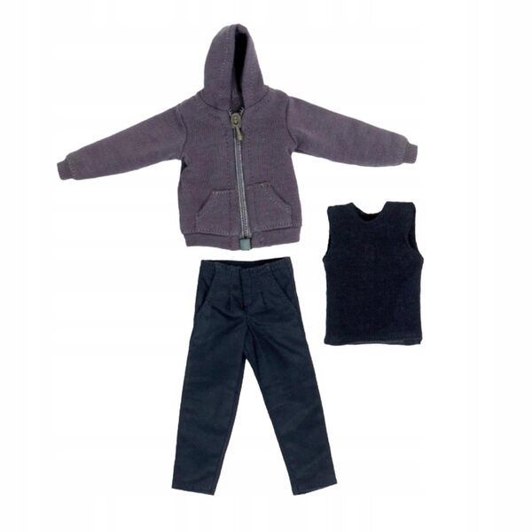 1:12 Miniatur-Kleidungsset Mann Bluza Spodnie Shirt für 6-Zoll-Figuren
