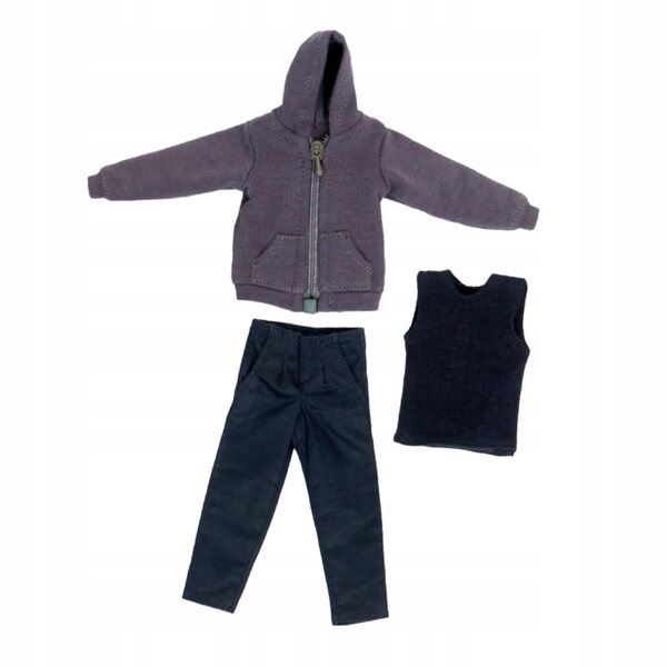 1:12 Miniatur-Kleidungsset Mann Bluza Spodnie Shirt für 6-Zoll-Figuren