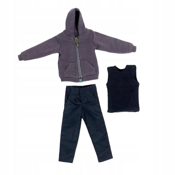 1:12 Miniatur-Kleidungsset Mann Bluza Spodnie Shirt für 6-Zoll-Figuren