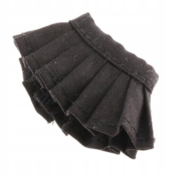Schwarzer Falten-Minirock, Modeaccessoire für OB11 1/12 Puppe
