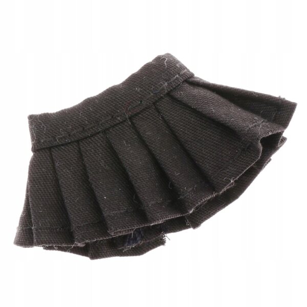 Schwarzer Falten-Minirock, Modeaccessoire für OB11 1/12 Puppe