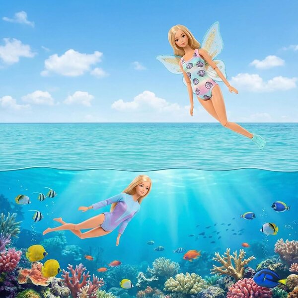 Miunana Set 21 Accessori Mare Bambola 30cm: 8 Costumi, Scarpe, Occhiali e Flamingo